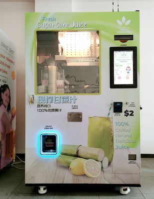 Vers Juice Sugarcane Vending Machine 220V Automatisch voor Supermarkt