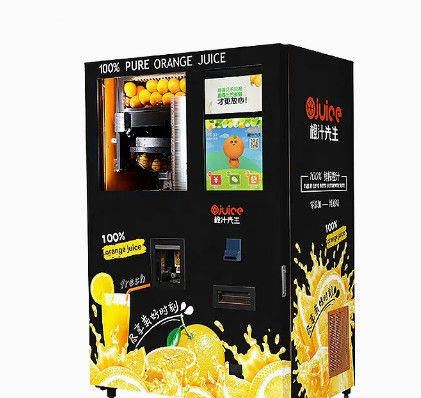 PLC van Juice Vending Machine 800W van het Saimon Verse Fruit drukvat voor Luchthaven