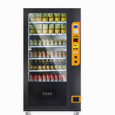 Het verse Oranje Commerciële Muntstuk van de VoedselAutomaat dat met Touch screen in werking wordt gesteld