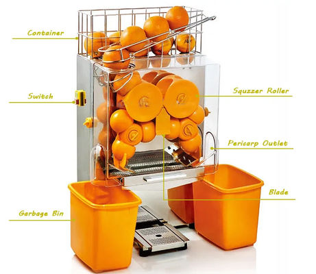 PLC Vers Gedrukt Oranje Juice Machine Lemon Pomegranate Extracting 120W