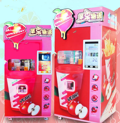 Oranje Apple Juice Cold Drink Vending Machine 500W voor de Wandelgalerijen van Winkelsupermarkten