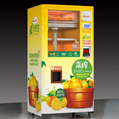 350ml oranje Vers Juice Vending Machine Commercial Coin Bill Credit Card Payment