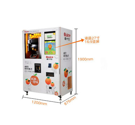 TA01 de oranje Verse Juice Vending Machine Automatic Cash-Betaling van de Muntstukkaart