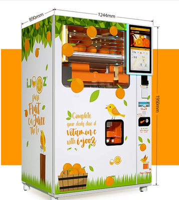1500W oranje Vers die Juice Vending Machine Automatic Air voor Supermarkten wordt gekoeld