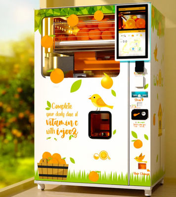 1500W oranje Vers die Juice Vending Machine Automatic Air voor Supermarkten wordt gekoeld