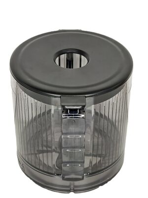 HJ303 Zilvergrijze slow-masticating sapcentrifuge – 155 mm brede uitloop, geschikt voor hele ananas, 200 W motor, 1000 ml sapbeker,