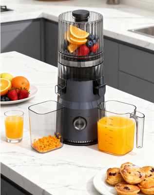 Fresh Smart HJ103A Compact Slow Masticating Juicer De perfecte mix van stijl en stof met 4 kleuropties, 135mm breed schot, 200W koude pers en zelfreiniging