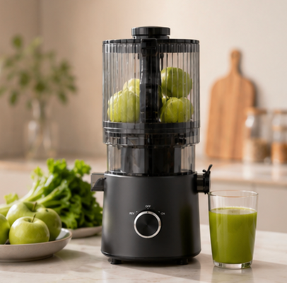 Fresh Smart HJ303 Extra-Brede Slow Juicer – Voor de Liefde van Vers Sap met 155 mm Uitloop, 2400 ml Trechter, 200 W Cold Press & Zelfreinigend