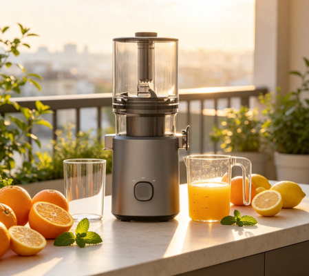 Fresh Smart HJ303 Extra-Brede Slow Juicer – Breng de Hele Ananas, Breng de Hele Familie met 155mm Invoer, 2400ml Reservoir, 200W Cold Press & Zelfreinigend