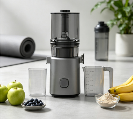 Fresh Smart HJ303 Extra-Wide Slow Masticating Juicer   The Juicer That Handles a Whole Pineapple (and Your Whole Family) met 155mm Chute, 2400ml Hopper, 200W Cold Press & Self Cleaning