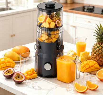 Fresh Smart HJ103A Compact Slow Masticating Juicer – De Kleurrijke Keuze voor Modern Leven met 4 Kleuropties, 135mm Brede Invoer, 200W Cold Press & Zelfreinigend