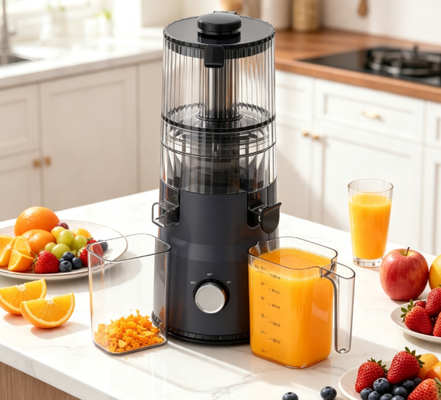 Fresh Smart HJ103A Compact Slow Masticating Juicer – Simpel, Mooi en Heerlijk Voedzaam met 4 Kleuropties, 135 mm Brede Invoer, 200W Cold Press & Zelfreinigend