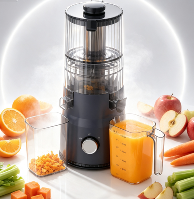 Fresh Smart HJ103A Compact Slow Masticating Juicer Stylish Multi-Color Edition met 135mm Wide Chute, 200W Cold Press & Self Cleaning voor kleine keukens