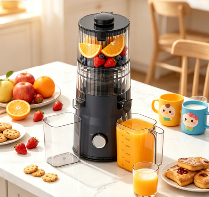 Fresh Smart HJ103 Compact Slow Masticating Juicer Het hart van elk gezond huis met 135mm breed schot, 200W koude pers en zelfreiniging
