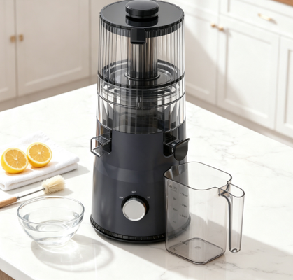 Fresh Smart HJ103 Compact Slow Masticating Juicer – Klein formaat, grote smaak, nog grotere voeding met 135 mm brede invoertrechter, 200W Cold Press & Zelfreinigend