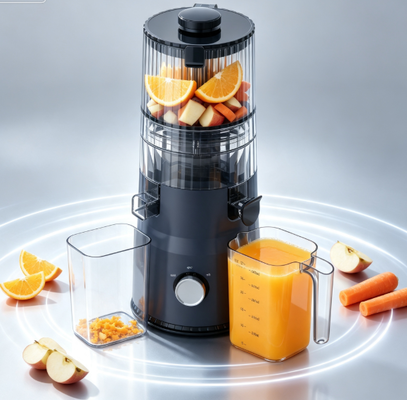 Fresh Smart HJ103 Compact Slow Masticating Juicer – Grote Voeding in een Kleine Ruimte met 135 mm Brede Uitloop, 200W Cold Press & Zelfreinigend voor Elke Keuken