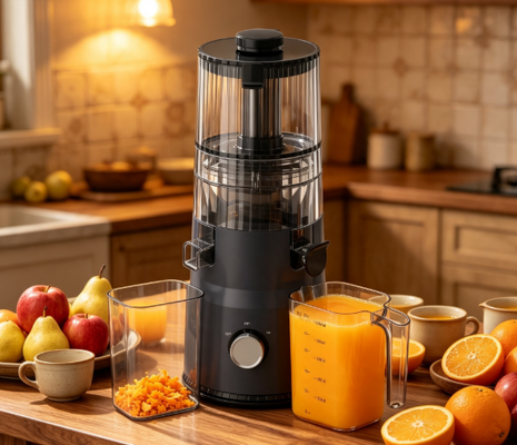 Fresh Smart HJ102D Multi-Function Slow Masticating Juicer Creëer momenten van welzijn met 6 modi, 135mm breed slipgat, 200W koude pers en zelfreiniging