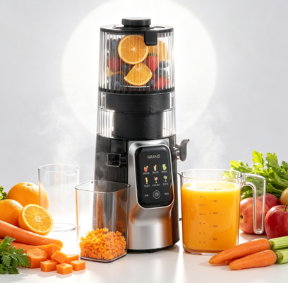 Fresh Smart HJ102D 6-in-1 Slow Masticating Juicer 1 machine, eindeloze gezonde mogelijkheden met 135mm breed schot, 200W koude pers en zelfreiniging