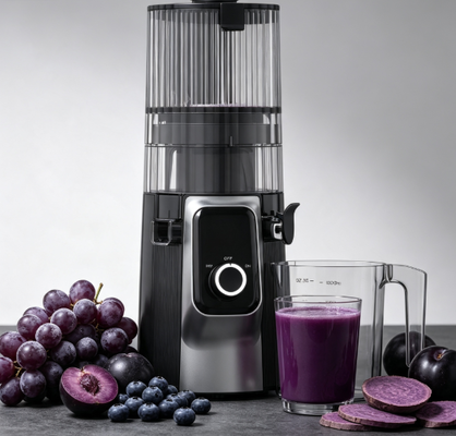 Fresh Smart HJ102C Slow Masticating Juicer – De Juicer Die Uw Familie Laat Lachen met 3 Instelbare Snelheden, 135mm Brede Vulopening, 200W Cold Press & Zelfreinigend