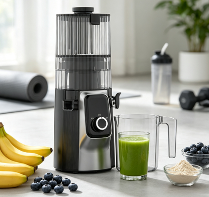 Fresh Smart HJ102C Slow Masticating Juicer – De Juicer Die Gezond Leven Heerlijk Maakt met 3 Instelbare Snelheden, 135mm Brede Vulopening, 200W Cold Press & Zelfreinigend