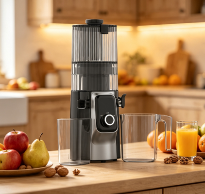 Fresh Smart HJ102C Slow Masticating Juicer   The Juicer That Helps You Thrive with 3 Adjustable Speeds, 135mm Wide Chute, 200W Cold Press & Self-Cleaning