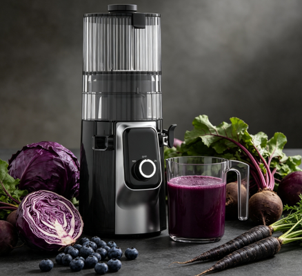 Fresh Smart HJ102C Slow Masticating Juicer   The Juicer That Gives You the Power of Choice met 3 verstelbare snelheden, 135mm breed schot, 200W cold press & zelfreiniging