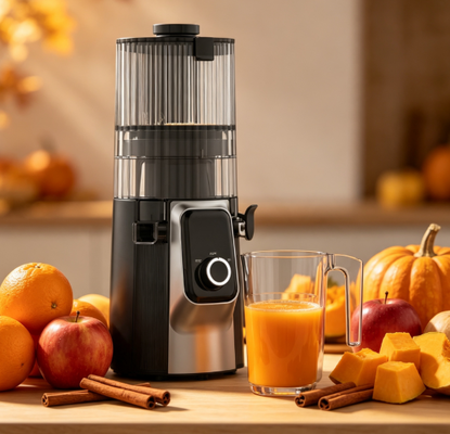 Fresh Smart HJ102C Slow Masticating Juicer   The Juicer That Makes Every Moment Fresher met 3 verstelbare snelheden, 135mm breed schot, 200W koude pers en zelfreiniging