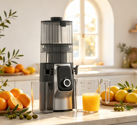 Fresh Smart HJ102C Slow Masticating Juicer   The Juicer That Helps You Thrive with 3 Adjustable Speeds, 135mm Wide Chute, 200W Cold Press & Self-Cleaning