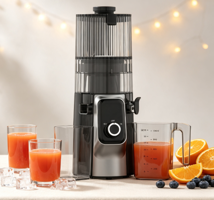 Fresh Smart HJ102C Slow Masticating Juicer   The Juicer That Makes Juice Worth Waking Up For met 3 verstelbare snelheden, 135mm breed schot, 200W koude pers en zelfreiniging