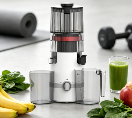 Fresh Smart HJ102B Slow Masticating Juicer – De slimmere, veiligere manier om vers sap te maken met 135 mm invoerbuis, 200W Cold Press, zelfreinigend & gezinsvergrendeling