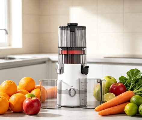 Fresh Smart HJ102B Langzaam Sapcentrifuge – Vers Sap, Gelukkige Familie, Gezond Leven met 135 mm Trechter, 200W Koude Pers, Zelfreinigend & Veiligheidsslot