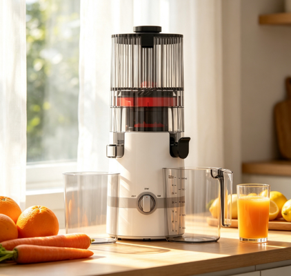 Verse Smart HJ102B Slow Masticating Juicer – De ultieme verse sapervaring voor uw gezin met 135 mm invoertrechter, 200 W koude pers, zelfreinigend & vergrendeling