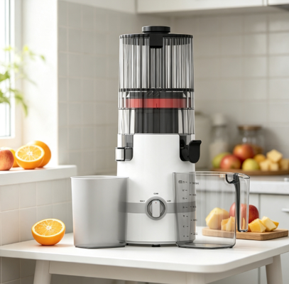 Fresh Smart HJ102B Slow Masticating Juicer Start Your Family's Health Journey Hier met 135mm Chute, 200W Cold Press, Zelfreinigend & Veiligheids slot voor thuis