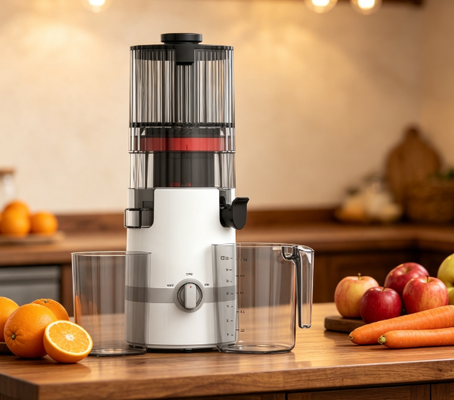 Fresh Smart HJ102B Slow Masticating Juicer Start elke dag met verse voeding met 135mm chute, 200W cold press, zelfreinigend & slot voor gezinsveiligheid