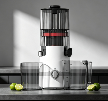 Fresh Smart HJ102B Slow Masticating Juicer – De slimme investering in de gezondheid van uw gezin met 135 mm invoertrechter, 200 W cold press, zelfreinigend & veiligheidsslot