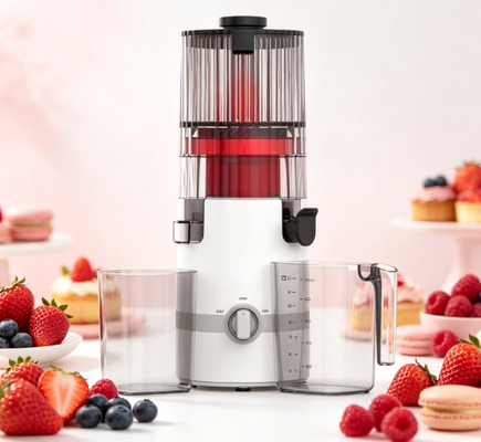 Fresh Smart HJ102B Slow Masticating Juicer – De dagelijkse wellness-essentieel voor uw gezin met 135 mm invoerbuis, 200 W koude persing, zelfreinigend & SafeLock