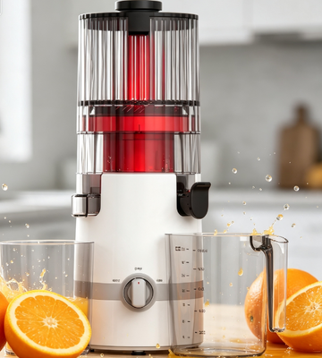 Fresh Smart HJ102B Slow Masticating Juicer De Smart Family Choice met 135mm chute, 200W cold press, zelfreinigend & geavanceerd veiligheidslot voor dagelijks welzijn