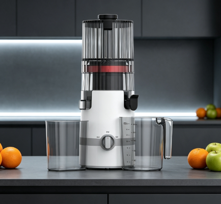Fresh Smart HJ102B Slow Masticating Juicer – De Complete Familie Oplossing met Pro-Lock Veiligheid, 135mm Invoer, 200W Cold Press & Zelfreinigend voor Alle Leeftijden