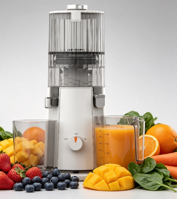 Fresh Smart HJ102A Slow Masticating Juicer – 200W Cold Press Extractor voor Hele Vruchten & Groenten, BPA-vrij, Zelfreinigend met 72-uur Sapversheid