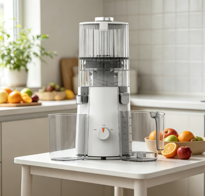 Fresh Smart HJ102A Office & Workplace Slow Masticating Juicer Compact 200W Quiet Extractor met 135mm Wide Chute, 55 RPM Cold Press Technology voor gezonde werkdagvoeding