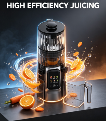 Ergonomische Controle Aanrecht Juicer HJ102D, 135mm Grote Inlaat Groente Fruit Machine