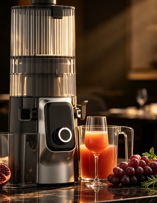 Huishoudelijke stille slowjuicer HJ102C, 135 mm brede invoer filterloze fruitpers